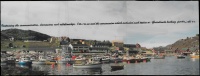 Photocollage part 1 of 5 with plexiglass and glue bubbles and text.