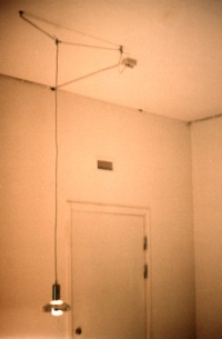 sculpture of lamp with cables