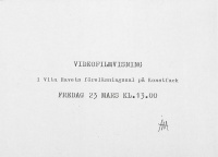 invitation card for film screening of 'The Cube'