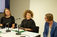 Presentation with Merzedes Sturm-Lie, guest L. Puska and Åsa Lie at M HKA