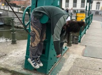Hanae Chouiyekh Proby in the public intimacy workshop at KASK School of Art